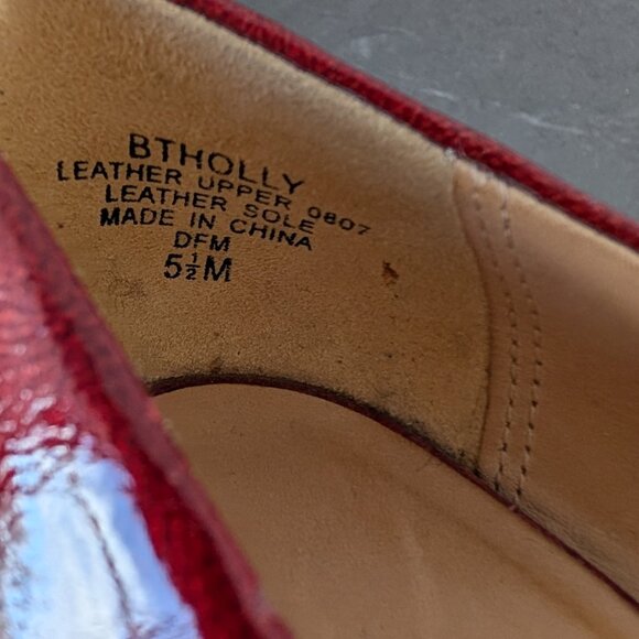 Boutique 9 Blood Red patent leather pumps size 5.5 - Picture 7 of 9